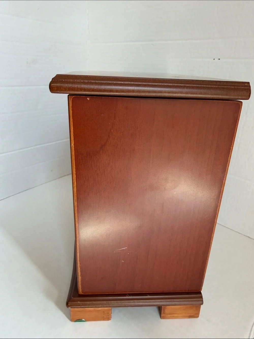 Classic Wooden Jewelry Organizer with Mirror in Brown Vintage